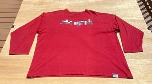 VTG SEAN JOHN Shirt  Long Sleeve Pullover Crew Neck Cotton Men Red SIZE XXL - Picture 1 of 6