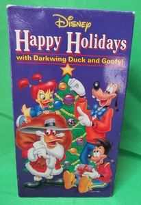 Disney Happy Holidays with Darkwing Duck and Goofy VHS Tape - Picture 1 of 2