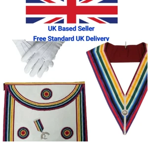 Masonic Regalia RAM ROYAL ARK MARINER MEMBERS APRON+COLLAR+JEWEL+GLOVES - Picture 1 of 13