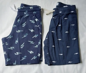 Old Navy Pocket Shorts Boys M (8) Blue Navy Elastic Waist Drawstring ~ Used - Picture 1 of 3