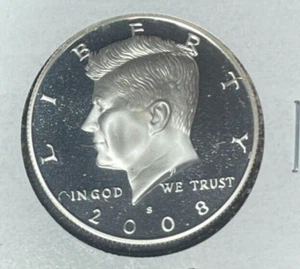 2008-S KENNEDY MEZZO DOLLARO D'ARGENTO ~ GEMMA A PROVA DI CAMMEO ~ BELLA MONETA ~ - Foto 1 di 2
