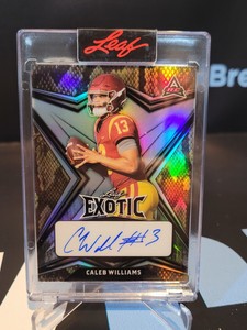 Leaf Exotic Caleb Williams Snakeskin Auto /9
