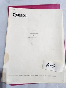 Soroc IQ-120 Specifications and Operating Procedures Manual/ Diagrams - Imagen 1 de 8
