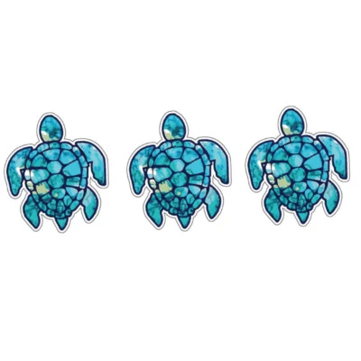3 Small Turtle sticker-decal-car,-laptop,-skateboard,-bumper