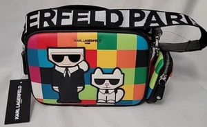 Karl Lagerfeld Paris Maybelle Multicolor Crossbody Camera Bag Handbag New - Imagen 1 de 8