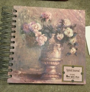 Once Upon A Rose Journal Floral Design Spiral Bound - Picture 1 of 6