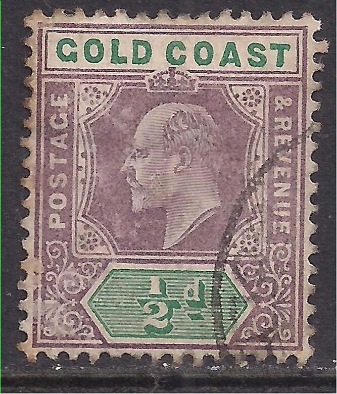Gold Coast 1902 KEV11 1/2d Dull Purple & Green used SG 38 ( B1065) - Image 1 of 1