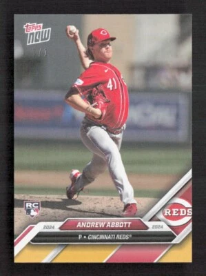Andrew Abbott 2024 Topps Now MLB Road To Opening Day RC #OD-215 GOLD 1/1 - Image 1 of 2