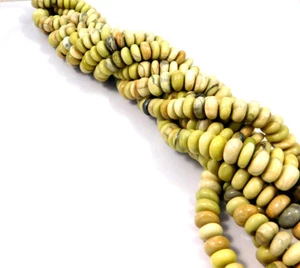 100% Natural Butter Jasper Gemstones Beads Strand Rondelle 15 Inch Wholesale Lot - Picture 1 of 12