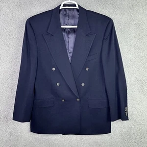 Chaqueta Blazer Joseph Abboud Nordstrom para Hombre Doble Pecho Lana Marina Talla 41L - Imagen 1 de 9
