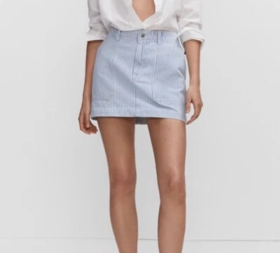 Minifalda vaquera a rayas Mango nueva con etiquetas Foto 1 de 4