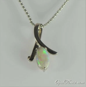 Australian Solid Crystal Opal Pendant Australia Necklace Leaf Fruit Style Gift - Picture 1 of 4