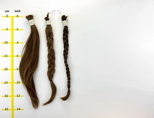 Europäisches Echthaar Rohhaare mittelblond mind.100 Gr 30-35cm - 30022424 - Picture 1 of 1