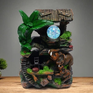 Mini Rockery Fountain Waterfall Feng Shui Desktop Water Sound Desk Decor Indoor - Picture 1 of 12