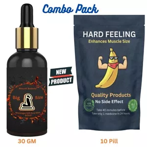 Combo Rock hart schnell wirkender Stecker + 1 NEU XXXL GAIN 14+ ZOLL Growth Gel 30 g kostenloser Versand - Bild 1 von 12