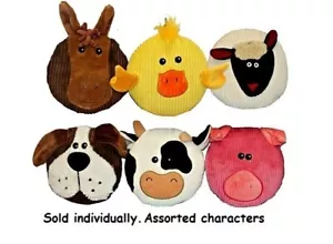 Dog Chew Toys Subwoofer Flat Disc Shaped Giant Squeaker Assorted Farm Animals 7" - Picture 1 of 7