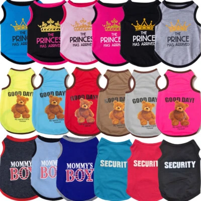 Pet Dog Cat Clothes Summer Puppy T Shirt Clothing Small Dogs Chihuahua Vest ∧ - Image 1 of 4
