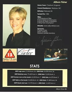 "WPBA Classic Tour 2010" Allison Fisher & Vivian Villarreal Signed Page - Picture 1 of 3