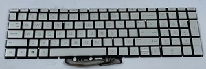 6037B0212201 L88364-001 HP 17-BY 17-BY4013DX OEM Laptop US Keyboard Silver - Bild 1 von 2
