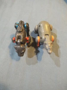 LOT OF 2 *VINTAGE* 1996 MCDONALDS BEAST WARS PANTHER AND RHINO Hasbro Takara - Picture 1 of 8