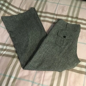 NEW LOOK DONEGAL BLACK/WHITE WOOL BLEND TWEED WIDE LEG TROUSERS UK 10, pre-owned - Picture 1 of 12