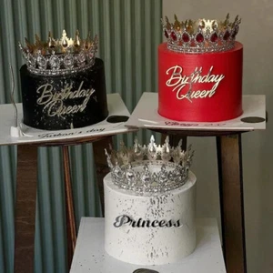 Crystal Cake Topper Crown Shape Reusable Non-toxic  for Wedding Party Decoration - Picture 1 of 24