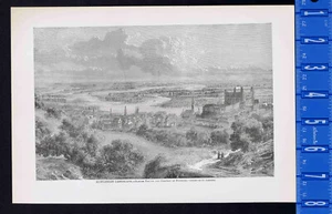 Danube Valley and Castle of Pressburg (Bratislava)-Hungary Landscape-1887 Print - Picture 1 of 1