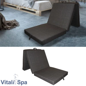 VitaliSpa® Colchón Plegable Cama Invitados Supletoria Viaje Antracita - Imagen 1 de 5