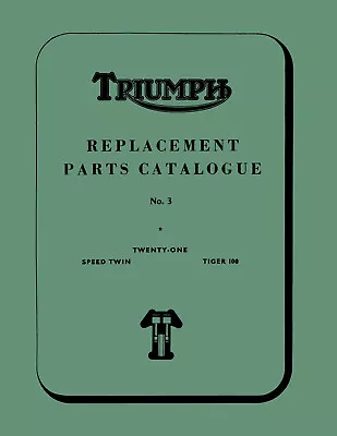 Triumph Motorcycle Parts Book 1960 Tiger 100 T100A Speed Twin 5TA T21 3TA Twins - Image 1 of 4