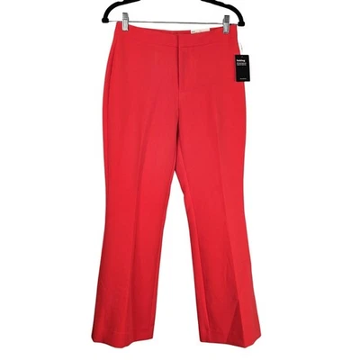 Pantalones Nine West para mujer 4 rojos acampanados tiro medio vestido traje oficina carrera NUEVO Foto 1 de 4