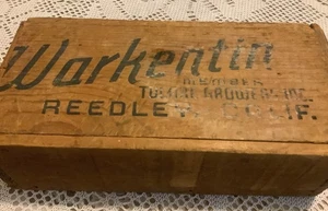 Vintage Small Wooden Box “Warkentin Members” Tulare Growers Inc. Reedly, CA - Picture 1 of 6