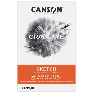 Canson Graduate Series Sketch Pad 5.5"X8.5"-40 Sheets 5A0027QW-1GB25 - Picture 1 of 1