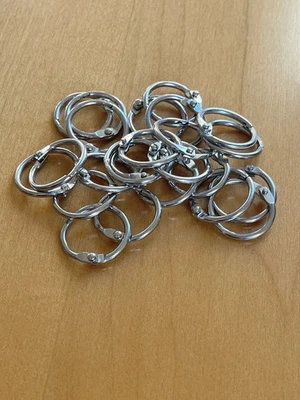 Anillos de encuadernación de hojas sueltas de 3/4 pulgadas anillos de libro grandes, 24 piezas Foto 1 de 3