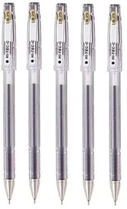 Pilot Hi Tec C 025 Gel Tintenstift 5er Set hyperfeine Spitze 0,25 mm schwarze Tinte - Bild 1 von 1