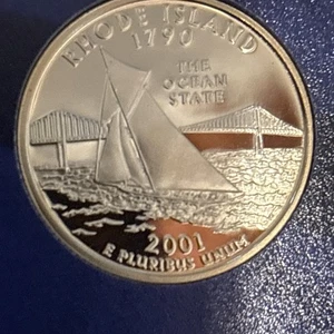 2001-S PROOF RHODE ISLAND STATE QUARTER - Bild 1 von 2