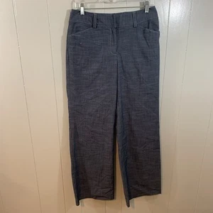 Apt. 9 Maxwell Fit Mid Rise Blue Chambray Bootcut Pockets Career Pants 6 NEW - Picture 1 of 13