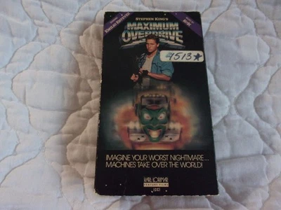 STEPHEN KING'S MAXIMUM OVERDRIVE VHS 80'S HORROR AC-DC MUSIC EMILIO ESTEVEZ - Image 1 of 4