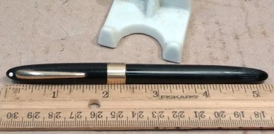 Pluma Estilográfica Sheaffer Vintage Punto Blanco Negro Relleno Émbolo 14K Plumín - ¡Muy Bonita!! Foto 1 de 4