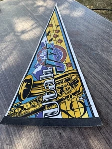 NBA Utah Jazz Vintage Circa 1990's Music Notes Team Logo Basketball Pennant - Bild 1 von 6