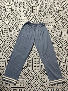 Kids Dark Periwinkle Blue Sailors Stripes Sleepwear Pajamas, Unisex Size Large - Picture 1 of 7