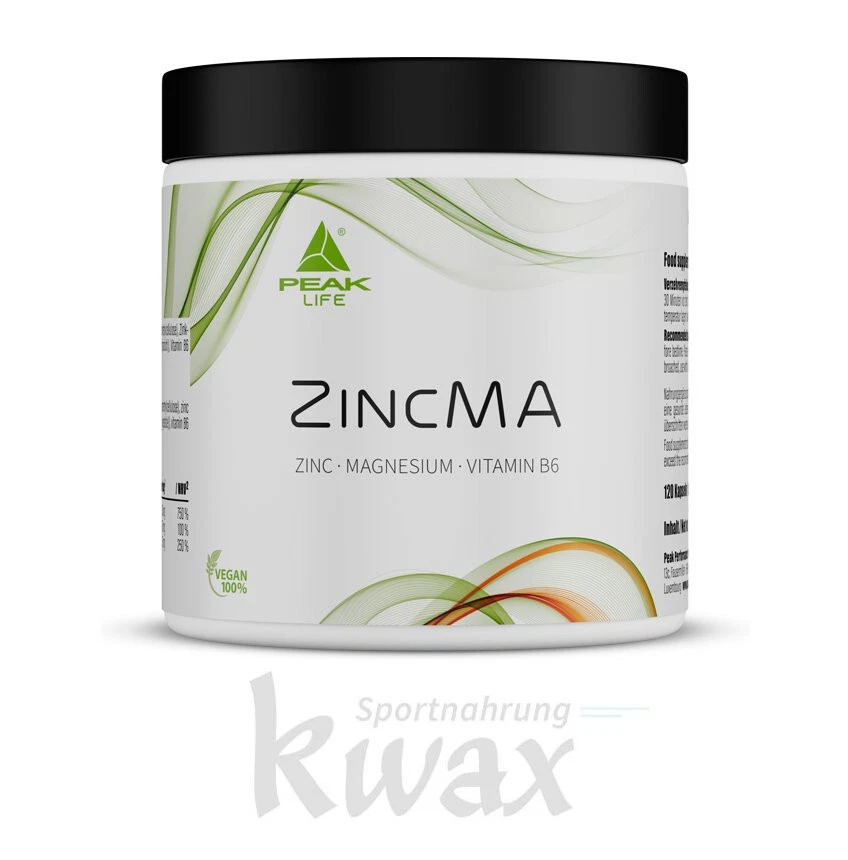 (EUR 140,83/kg) Peak - ZinkMa ZincMa - 120 Kapseln Zink, Magnesium B6