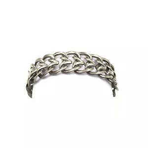Pulsera de plata 925 portátil en ambos lados bisutería unisex 18,5 cm cadena de eslabones 32gr - Imagen 1 de 17