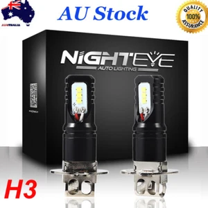 NIGHTEYE 2x H3 160W CSP LED Fog Light Driving Globes Bulbs 6000K White AU Stock - Picture 1 of 12