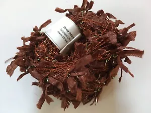 Crystal Palace Yarns Fling #3541 Espresso Brown Paper Flag Metallic Sparkle 50g - Picture 1 of 4