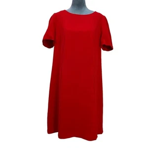Abito donna Layfayette 148 6 minimalista rosso swing con tasche lunghezza ginocchio - Foto 1 di 7