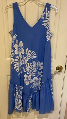 Vestido De Colección Talla Mediana Volantes Hawaiano Tropical Hibisco ROYAL CREATIONS AÑOS 80 90 Foto 1 de 4