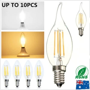 E14 4W 6W Dimmable LED Candle Filament Night Light Bulbs Edison Screw SES Lamps - Picture 1 of 14