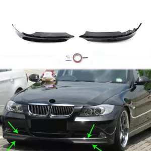 For 2005-2007 BMW 3 Series E90 Sedan Gloss Black Auto Front Splitter Lip Spoiler - Picture 1 of 6