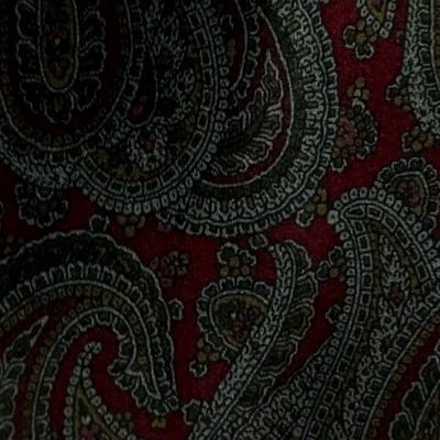 Corbata de seda ARMANI verde borgoña cachemir Foto 1 de 4