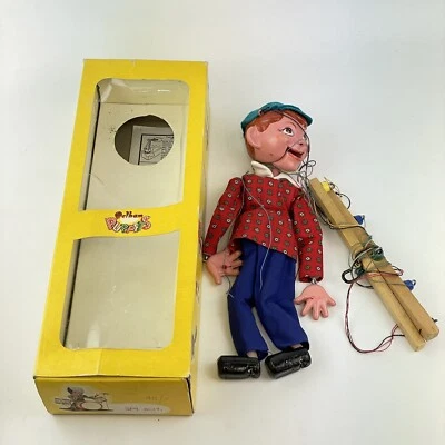 Vintage Boxed Pelham Puppet SM Boy 30cm 12” Unusual Clothing - Image 1 of 4